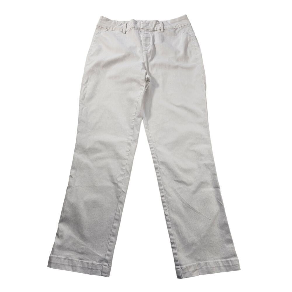 Nydj Size 6 White Ankle Pants Slacks Lift Tuck Euc 30x27 Midrise Career Casual — image 2 of 6